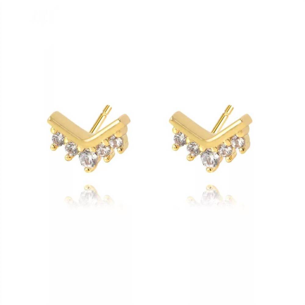 NEW SAHIRA women's vivi studs in gold